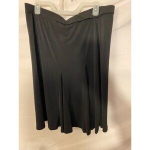 George Womens Size XL 16/18 Black Stretch ALine Skirt Flare Knee Length